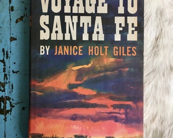 1962 Voyage to Santa Fe Janice Holt Giles southwestern pioneer romance book pulp fiction vintage retro home decor 1960s novel gifts for dads