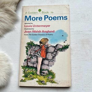 1970 More Poems A Golden Book Louis Untermeyer Joan Anglund Illustrated poetry book poems home decor books gifts for poets kids children