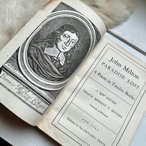 1962 Paradise Lost John Milton book saint Catholic antique history Christianity Jesus classic literature church Christ gift ideas readers