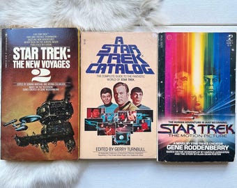 1970s Star Trek Book Set Trio: Sci-Fi Home Decor
