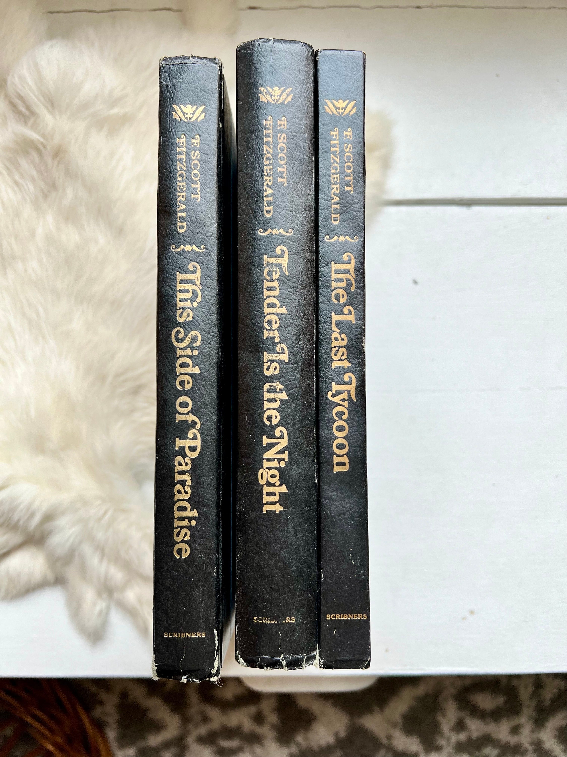 Vintage F. Scott Fitzgerald Hardcover Set: This Side of Paradise, Last Tycoon, Tender Night