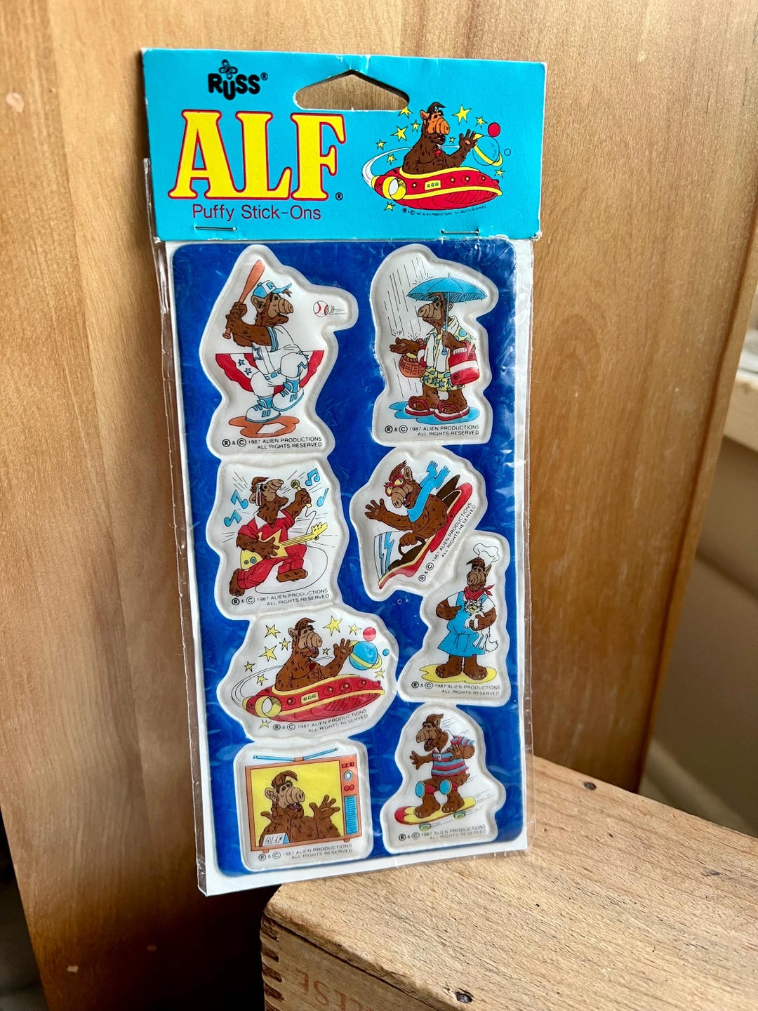 Vintage 1987 Alf Sticker Set, 1980s Russ Puffy Stickers - Etsy