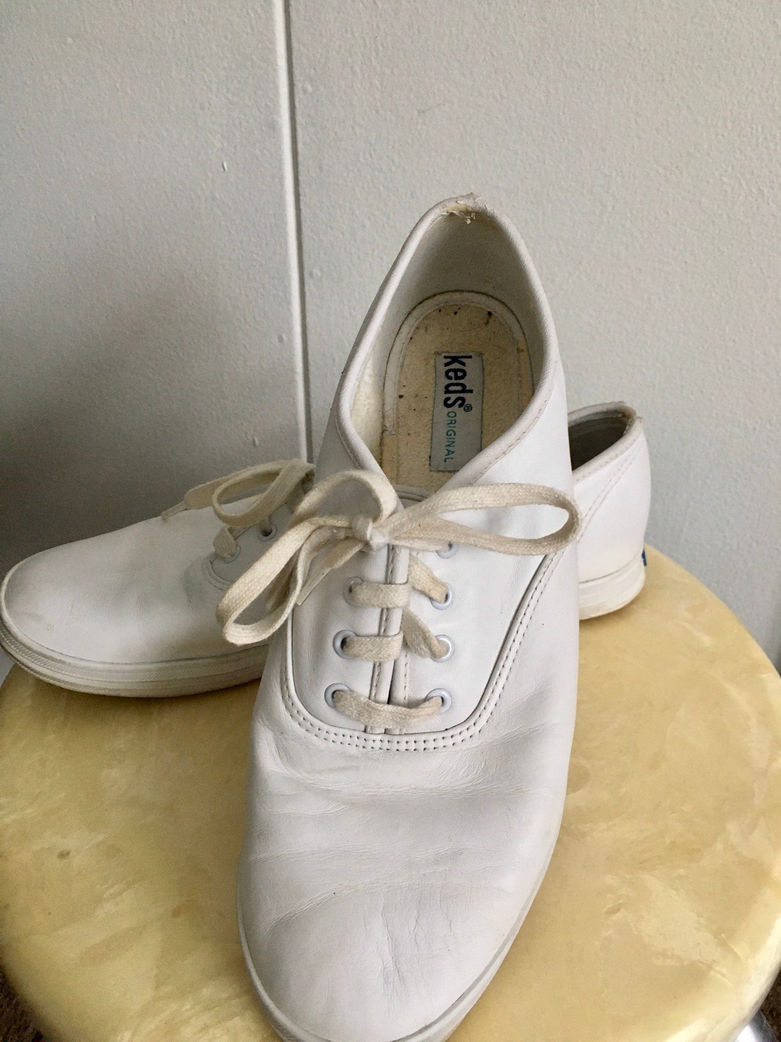 Vintage Keds White shoes leather 1990s 1980s Retro Keds | Etsy