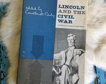 Vintage Lincoln and the civil war Abraham Lincoln biography book Antique historical literature history rare collections gifts for dads 1960s