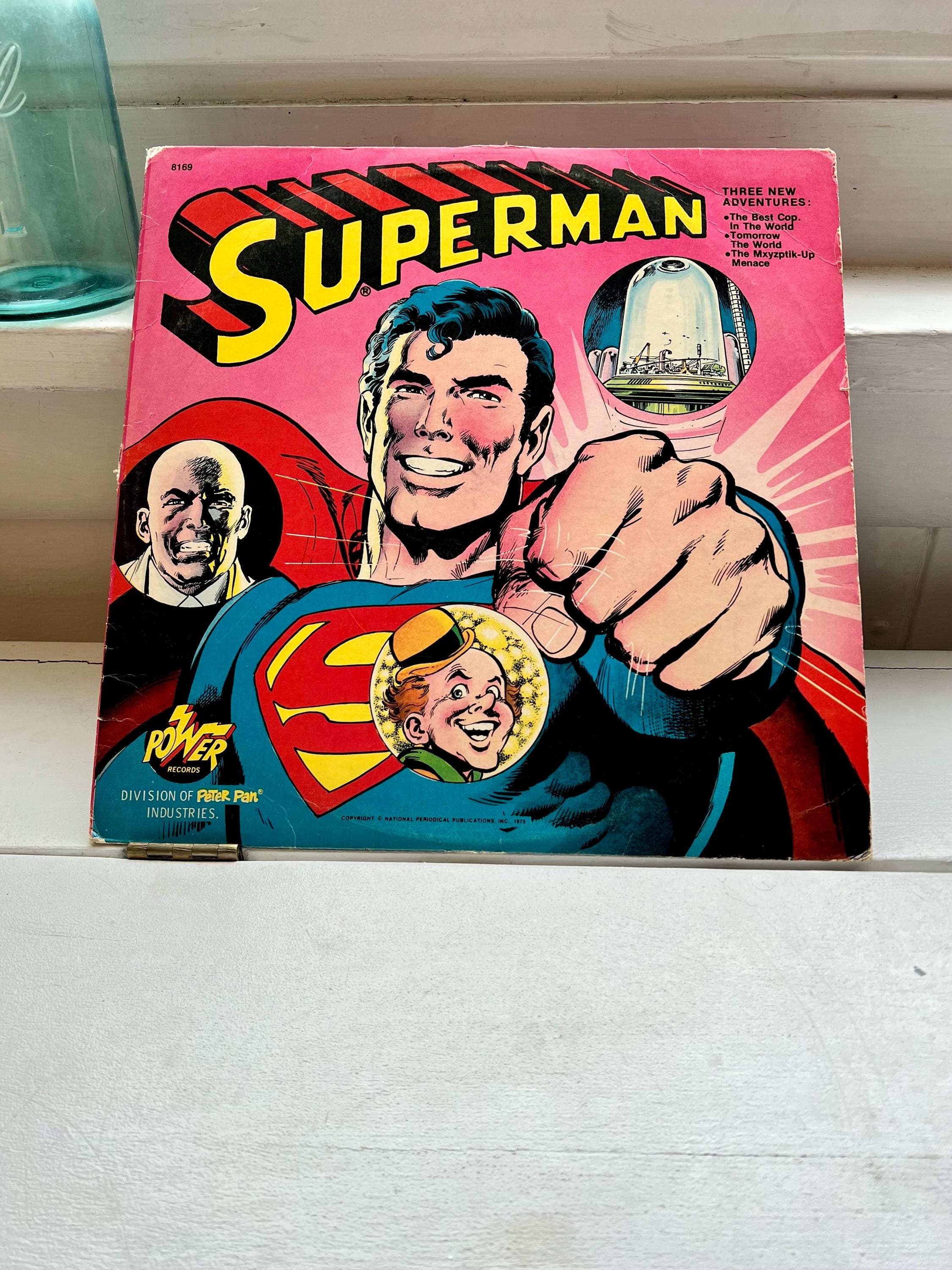 1975 Superman Vinyl Record Cartoon Show Power Records Movie