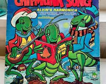 Vintage Chipmunk Song Christmas Album: Alvin's Harmonica Vinyl Record