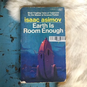 1957 Isaac Asimov book Earth is Room Enough sci fi space nerd gift Rare book 1950s books home decor Science Fiction space paperback gift