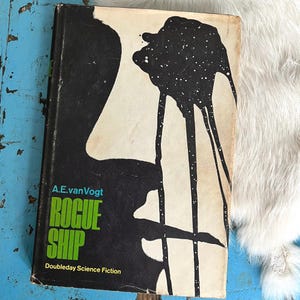 1965 Rogue Ship Science Fiction 1960s book A. E. VanVogt spacecraft aliens ufo home decor fiction sci fi space mystery gifts dad retro rare
