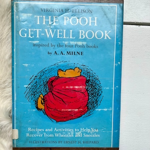 1973 Winnie the Pooh Get Well Story Book A A Milne book world illustrated vintage children’s books kids nursery baby room decor gift kids
