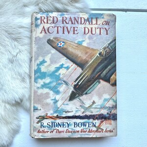 1944 Red Randall on Active Duty Sidney Brown Dave Dawson military World War 2 WW2 history fiction 1940s home decor vintage army air force