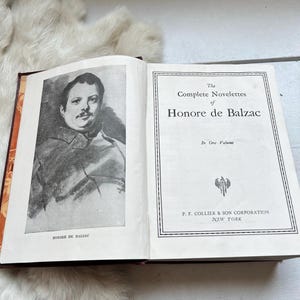 1925 Honore De Balzac Complete Novelettes: Embossed Gold Book