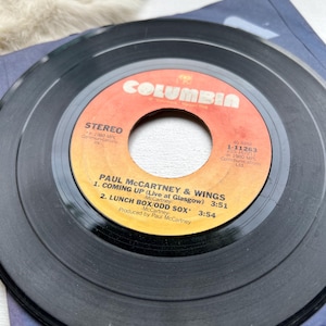 1980 Paul McCartney Wings vinyl live record singles music album 45 rpm vintage rock roll classic rock pop 1980s music home decor Gift