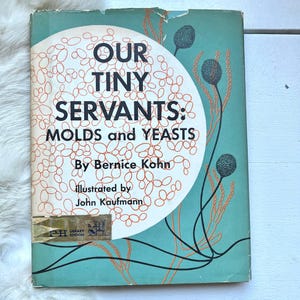 1962 Molds and Yeasts Our Tiny Servants biology illustrated school book textbook science vintage MCM home schooling home decor gift 1960s