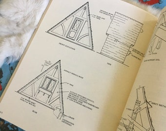 Vintage A Frame building plans Privy Classic Outhouse book she shed blueprints cabin design sustainability homesteading sun designs gifts