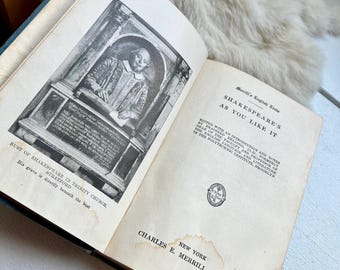 1910 As You Like It - William Shakespeare Hardcover Book