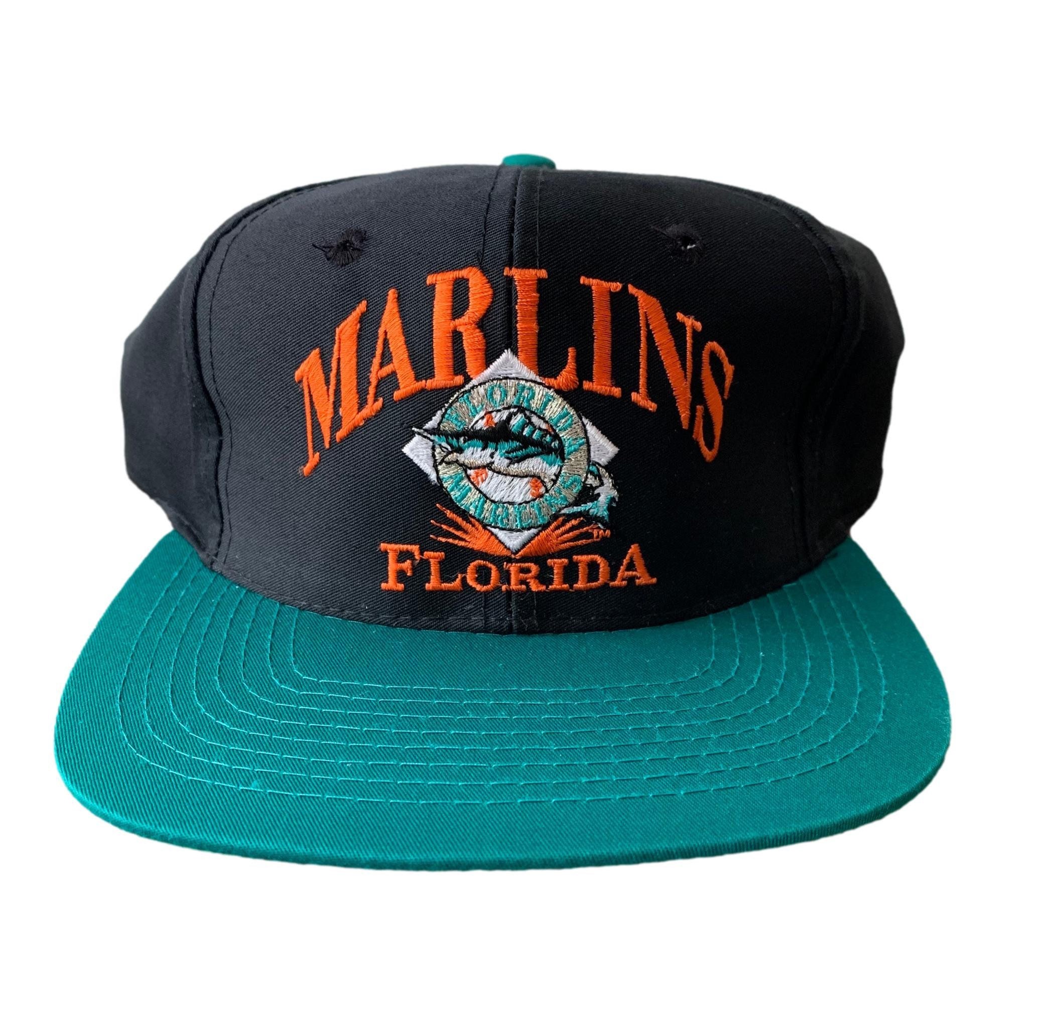 Vintage Florida Marlins SnapBack Hat by Signature Rare 90s MLB Etsy