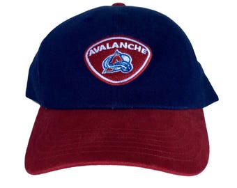 Vintage Colorado Avalanche Snapback Hat by Annco Rare NHL 90s Youth Size Blue