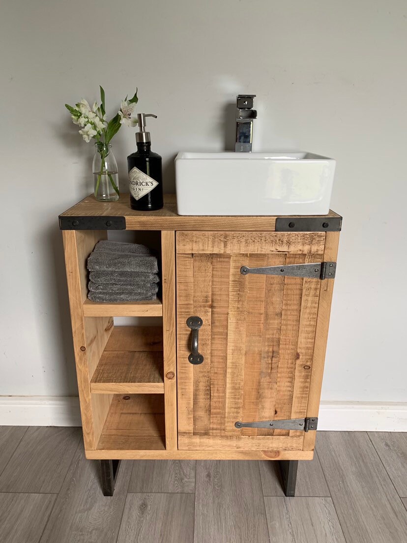 Reclaimed Rustic Vanity Unit With Sink