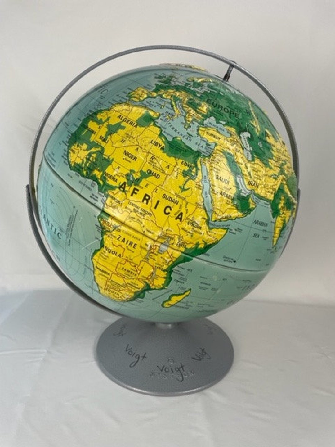 1990s Nystrom 16' Sculptural Relief World Globe - Etsy