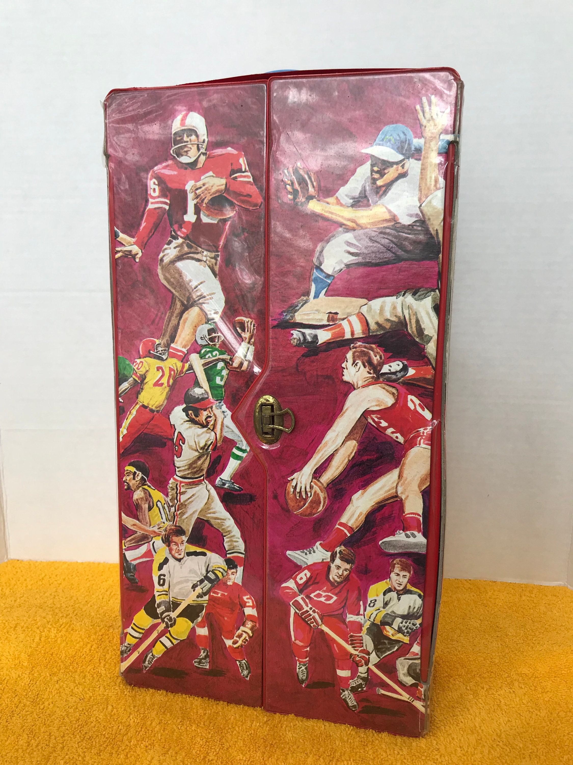 Vintage Super Sports Card Locker Tarjetas de caso y fútbol Etsy