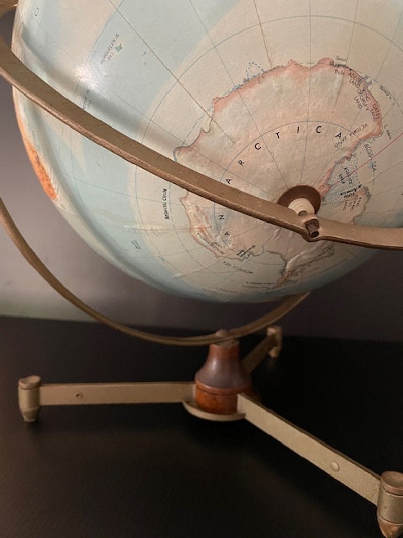 1960's Replogle 12" World Globe Stereo Relief Series • With Bullet Feet ...