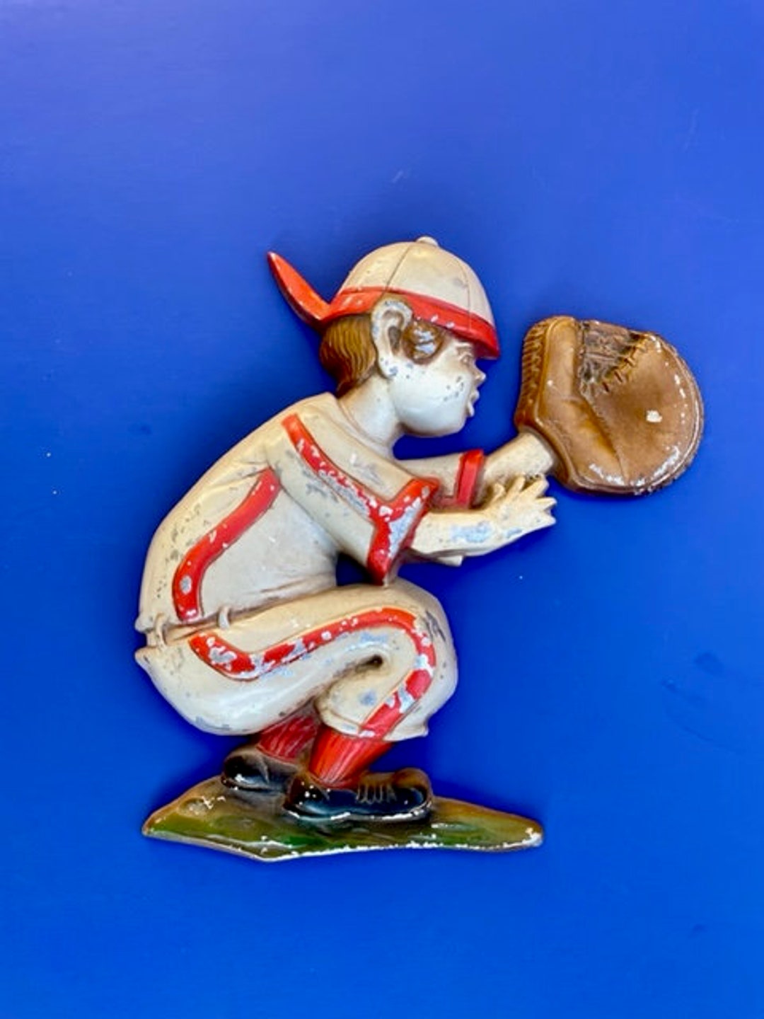 Vintage SEXTON Metal 3 Baseball Players Sports Action Wall Etsy