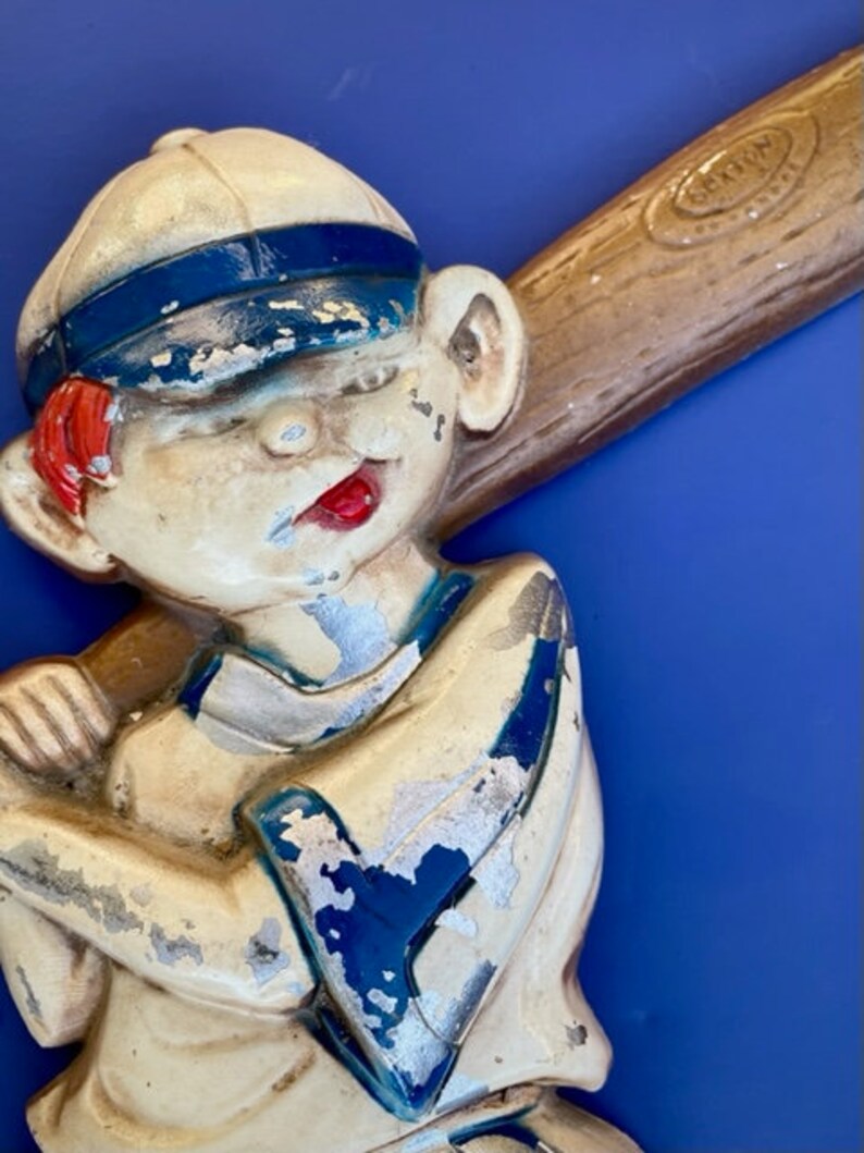 Vintage SEXTON Metal 3 Baseball Players Sports Action Wall Etsy