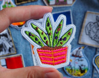 Rattlesnake Pot Plant Patch - Iron on Backing