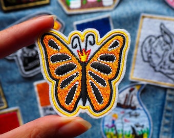 Monarch Butterfly Iron On Patch