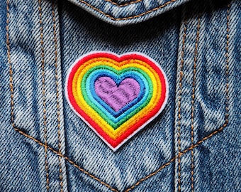 Rainbow Heart Patches