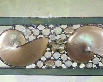 Long Nautilus Panel Sea Foam Border