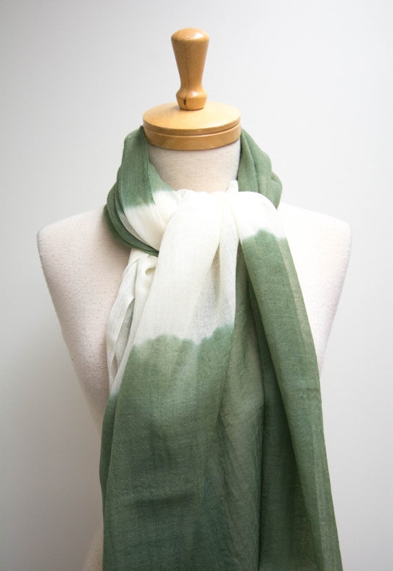 sage green wool scarf