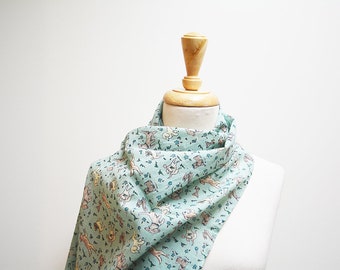 Sciarpa per cani verdi / Sciarpa di cotone / Sciarpa donna / Regali per lei / Regali per la mamma / Regali per la moglie / Sciarpe per le donne / Abiti vivaci