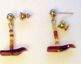 JeriAielloartstore Sun pierced earrings celestial jewelry sun bronze dangle earrings ornate bronze earth tones Sun rays jewelry