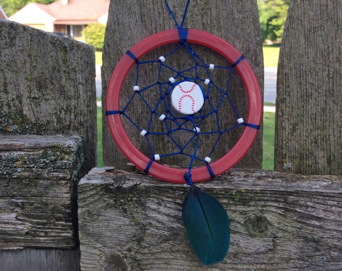 Baseball Dream Catcher Small Dreamcatcher Sports Fans Gift Etsy