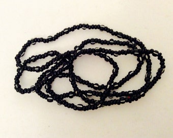 handmade black white necklace, all seasons, white black jewelry,  casual outfit, birthday gift, single strand, hippie jewelry