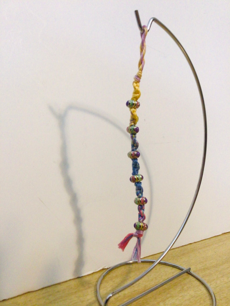 fits ages 4 to 6 Children\u2019s bracelet pastel bracelet kid\u2019s jewelry hand woven knotted bracelet fiber art Easter egg bracelet macrame