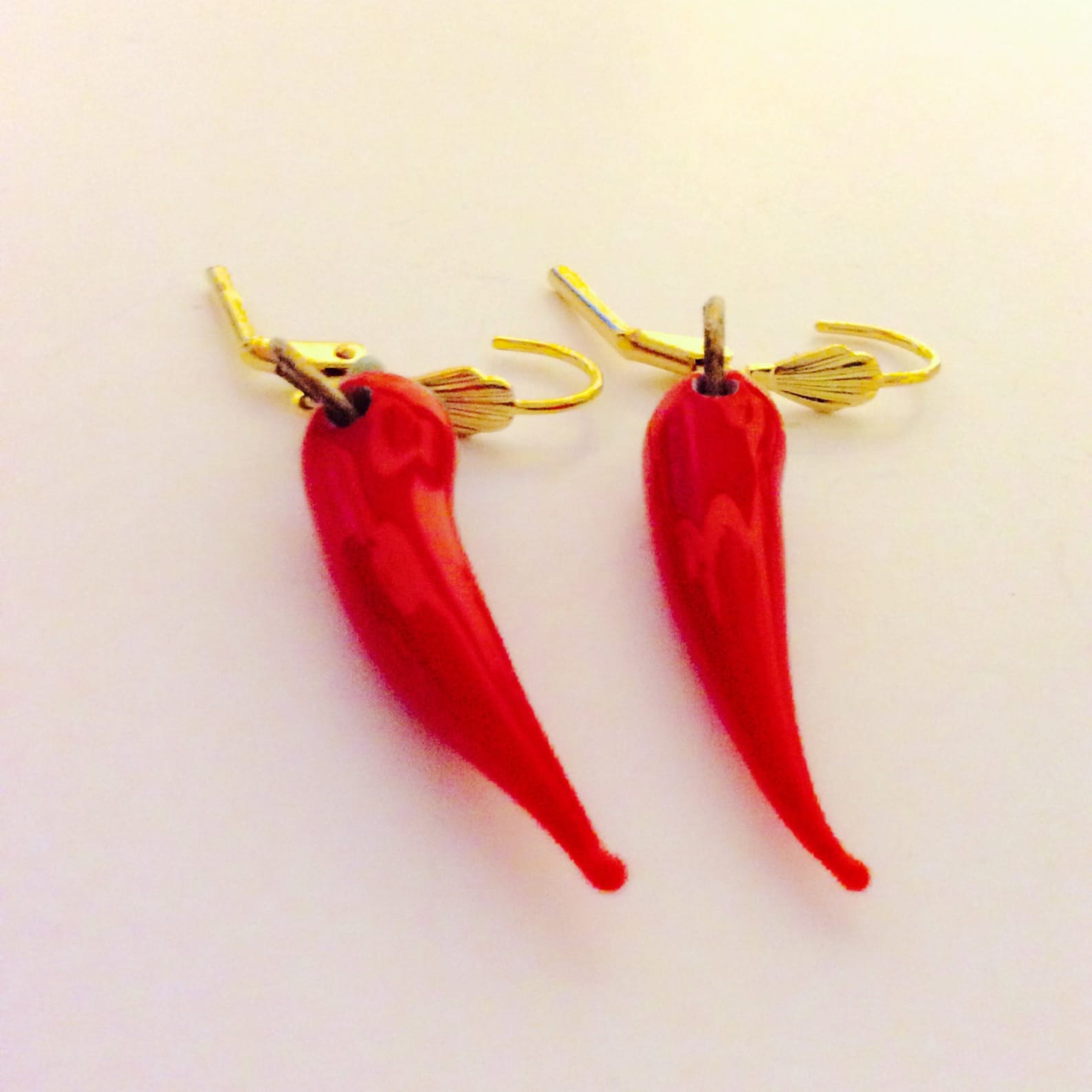 Red Pepper Earrings, Chile Pepper Earrings, Garden Jewelry, Hot Pepper Jewelry, Harvest Time