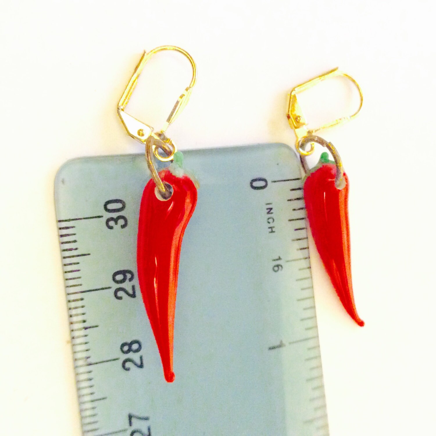 Red Pepper Earrings, Chile Pepper Earrings, Garden Jewelry, Hot Pepper Jewelry, Harvest Time