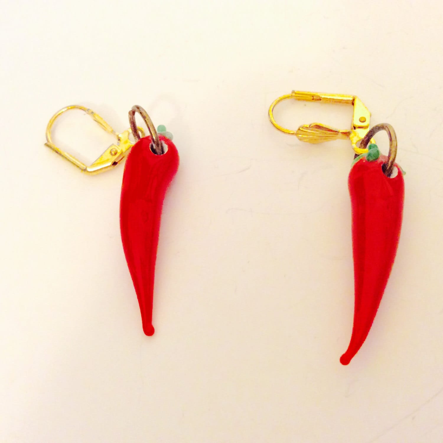 Red Pepper Earrings, Chile Pepper Earrings, Garden Jewelry, Hot Pepper Jewelry, Harvest Time