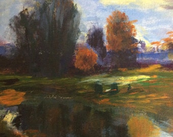 Acrylic original scenery painting, framed original art, gift idea, nature outdoor painting, James Aiello artist, small business