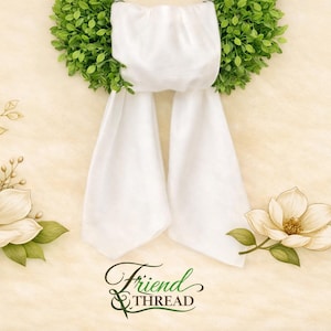 Handmade Blank Wreath Sash. 5” x 52”