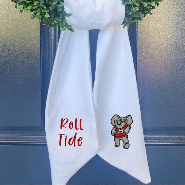 Wreath Sash, Game Day Wreath Sash, Custom Made for Your Fav School