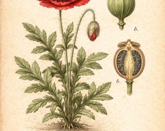 Vintage Floral Botanical Prints Set – Cottagecore Floral Wall Art (Digital Download)