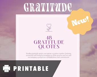 Embracing Gratitude: A Collection of 48 Inspiring Quotes (Digital PDF)