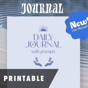 Digital Journal with 150 prompts - INSTANT DOWNLOAD - Printable pdf