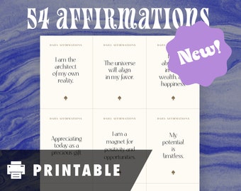 54 Daily Affirmations - INSTANT DOWNLOAD - Printable pdf