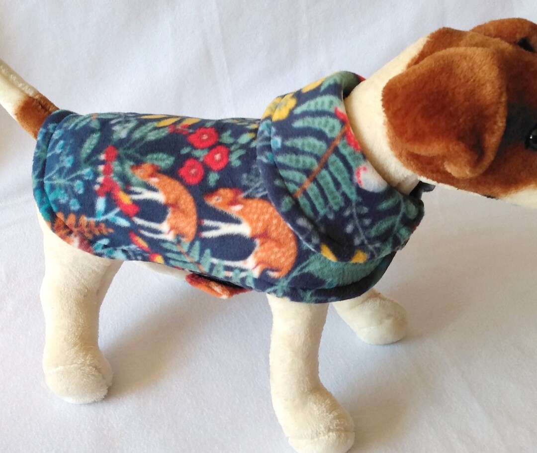 Dog or Cat Fleece Sweater Coat Jacket Woodland Forest Etsy
