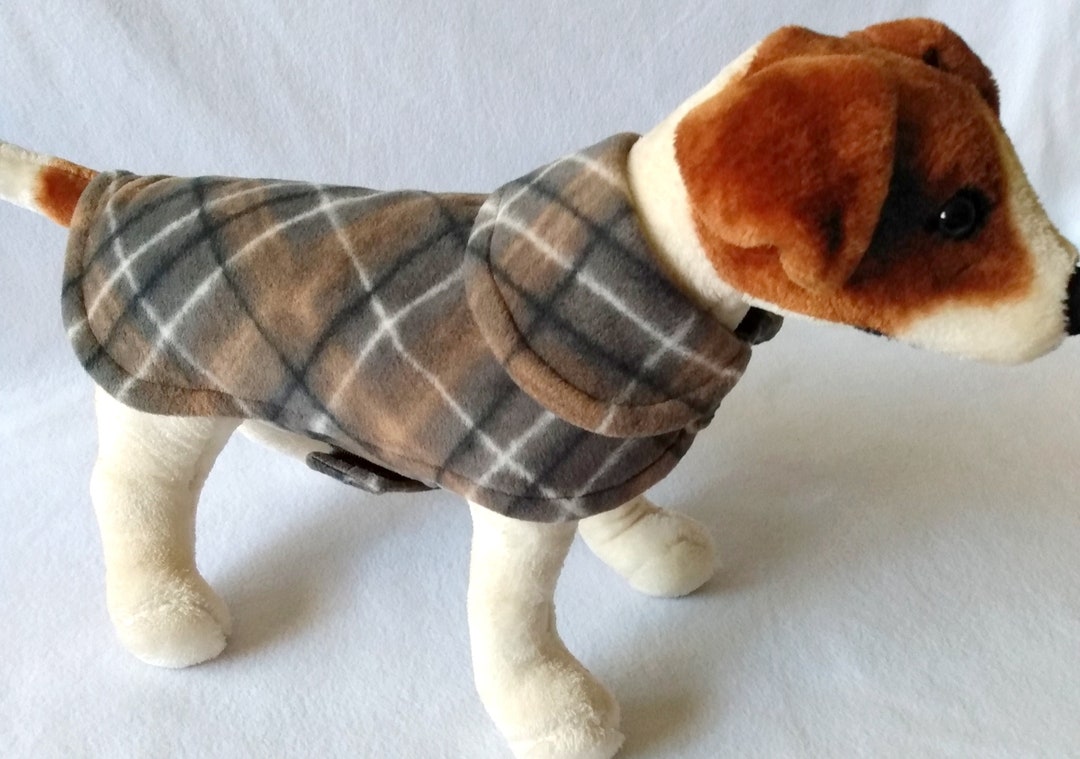 Dog or Cat Fleece Sweater Coat Jacket Chocolate Brown & Gray Etsy