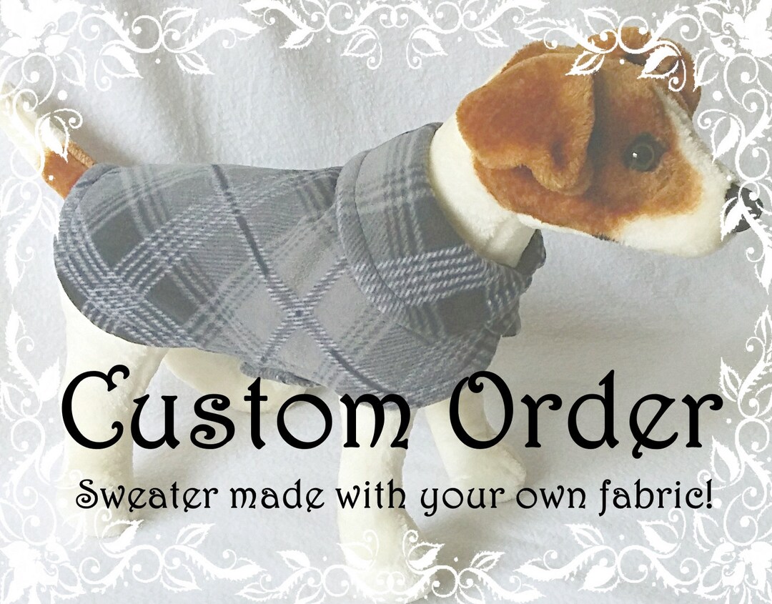 Custom Dog or Cat Fleece Sweater Coat Jacket Made With Your Etsy